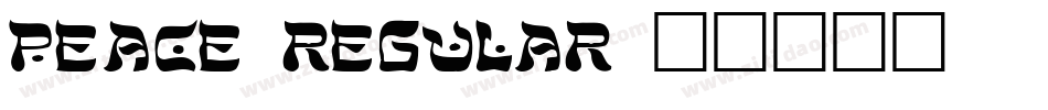 Peace Regular字体转换